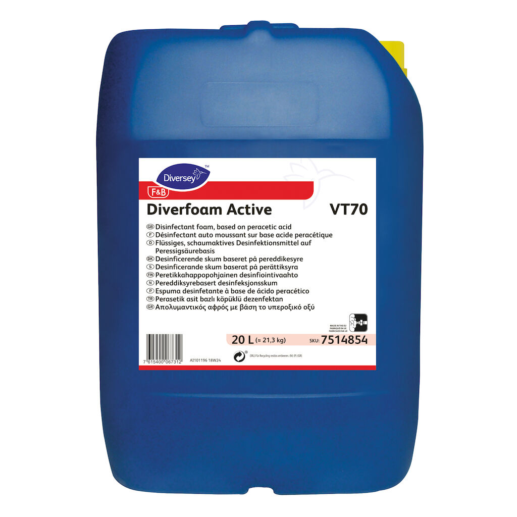 Diverfoam Active VT70 20L - Pereddiksyrebasert skumdesinfeksjonsmiddel